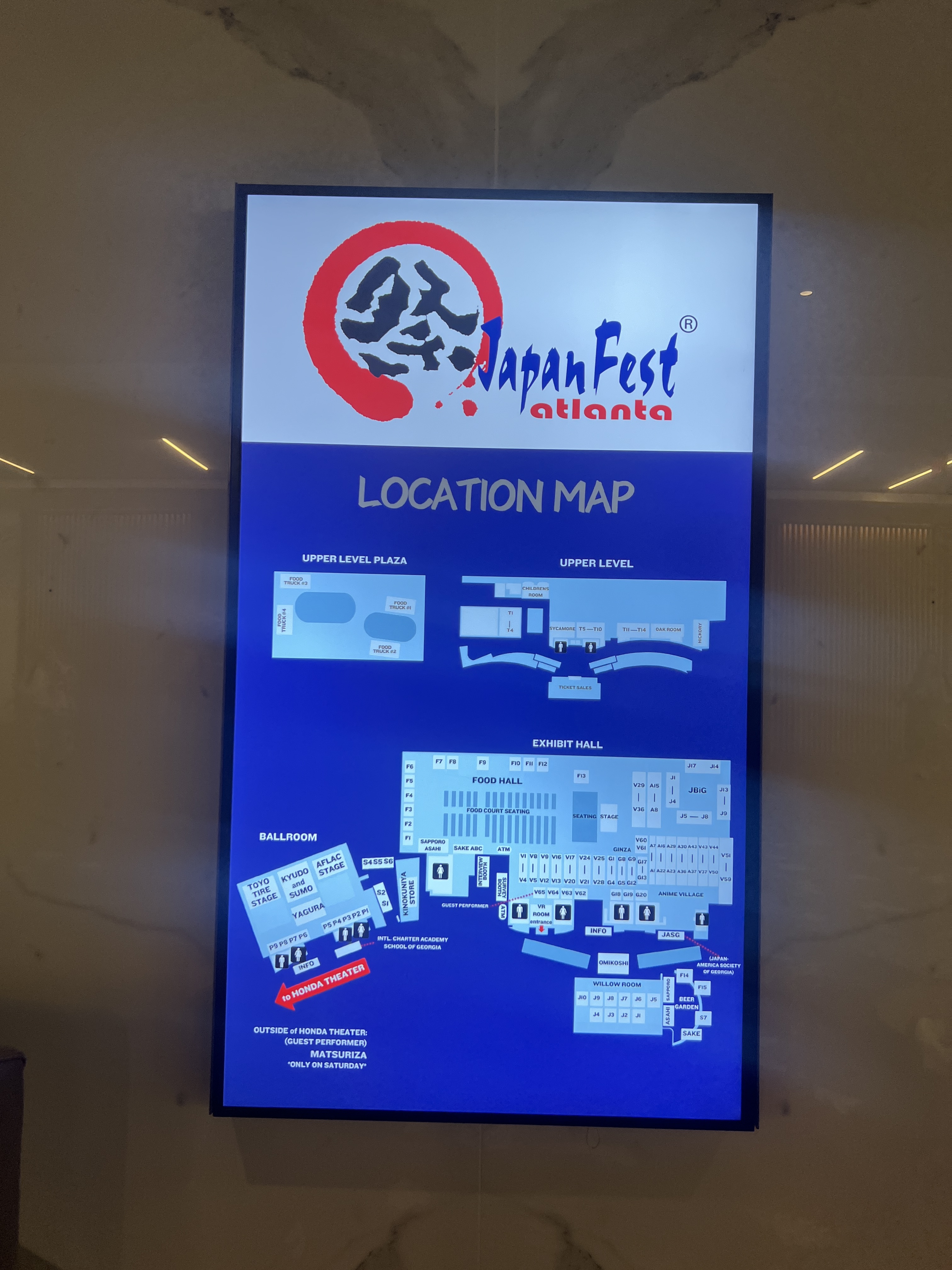 JapanFest research: Current map at the festival